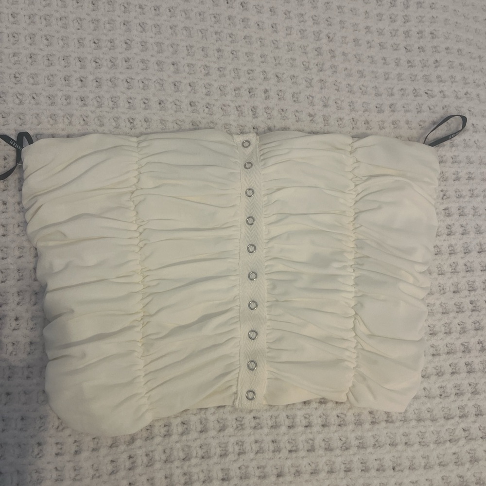 Forever 21 Cream Ruched Camisole